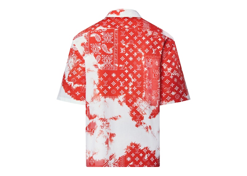 Louis Vuitton Monogram Bandana Short-Sleeved Shirt Orange/White 