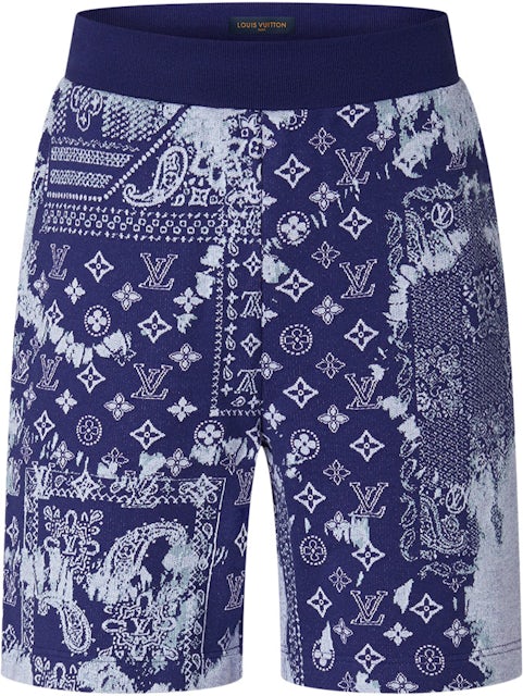 Louis Vuitton Monogram Bandana Shorts Indigo/White Herren - SS22 - DE