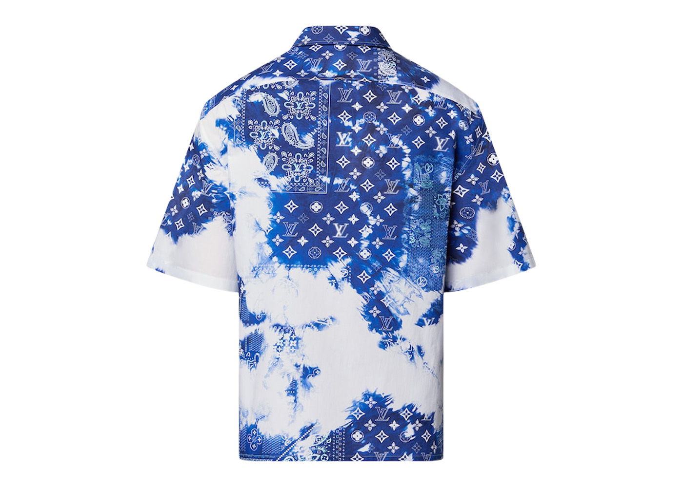 Louis Vuitton Monogram Bandana Shortsleeve Shirt Bleached Blue 
