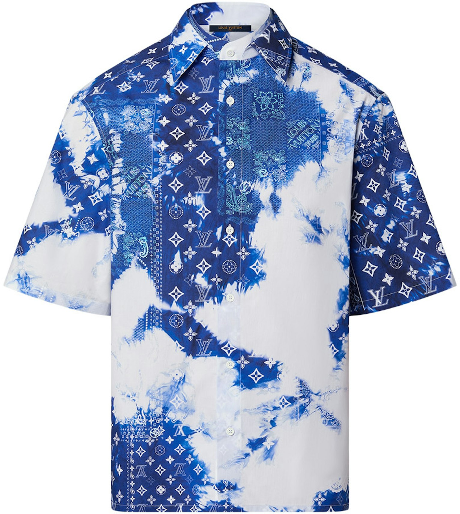 Louis Vuitton Monogram Bandana Shirt Bleached Blue - FW22 Men's - US