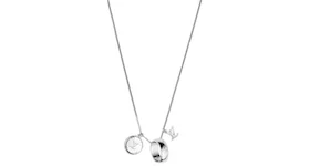 Louis Vuitton Monogram Charms Necklace Silver