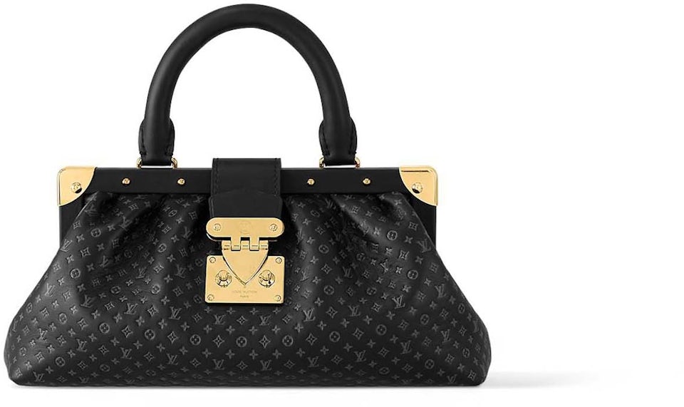 Louis Vuitton Monogram Clutch Black in Calfskin Leather with Gold-tone - US