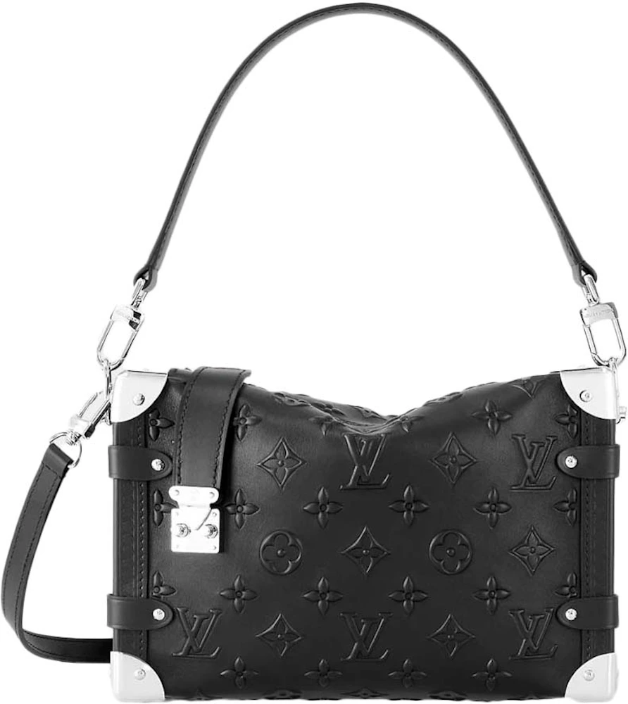 Louis Vuitton Monogram-Debossed Calfskin Side Trunk Black in Calfskin  Leather with Silver-tone - US