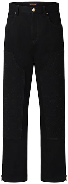 Louis Vuitton Monogram Detail Carpenter Denim Pants Black Men\'s - FW22 - US