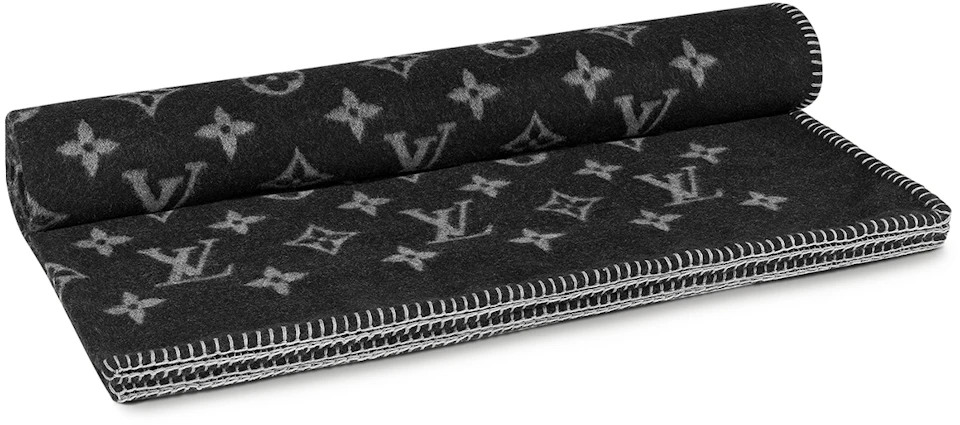 Louis Vuitton Throw Blanket Tan Ivory Logo Monogram M70440 Wool Cashmere –  THE-ECHELON