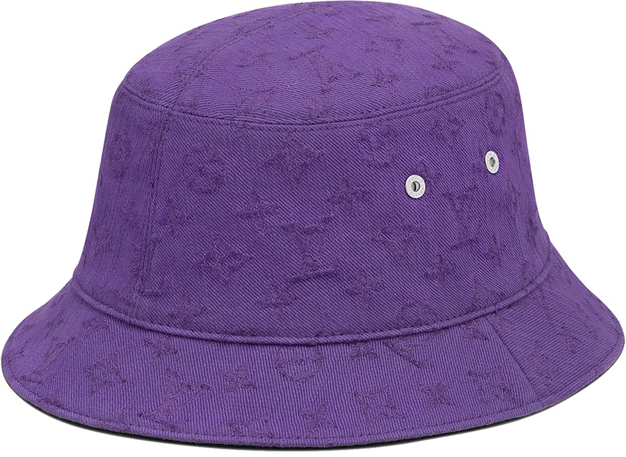 Louis Vuitton Monogram Essential Bucket Hat Purple