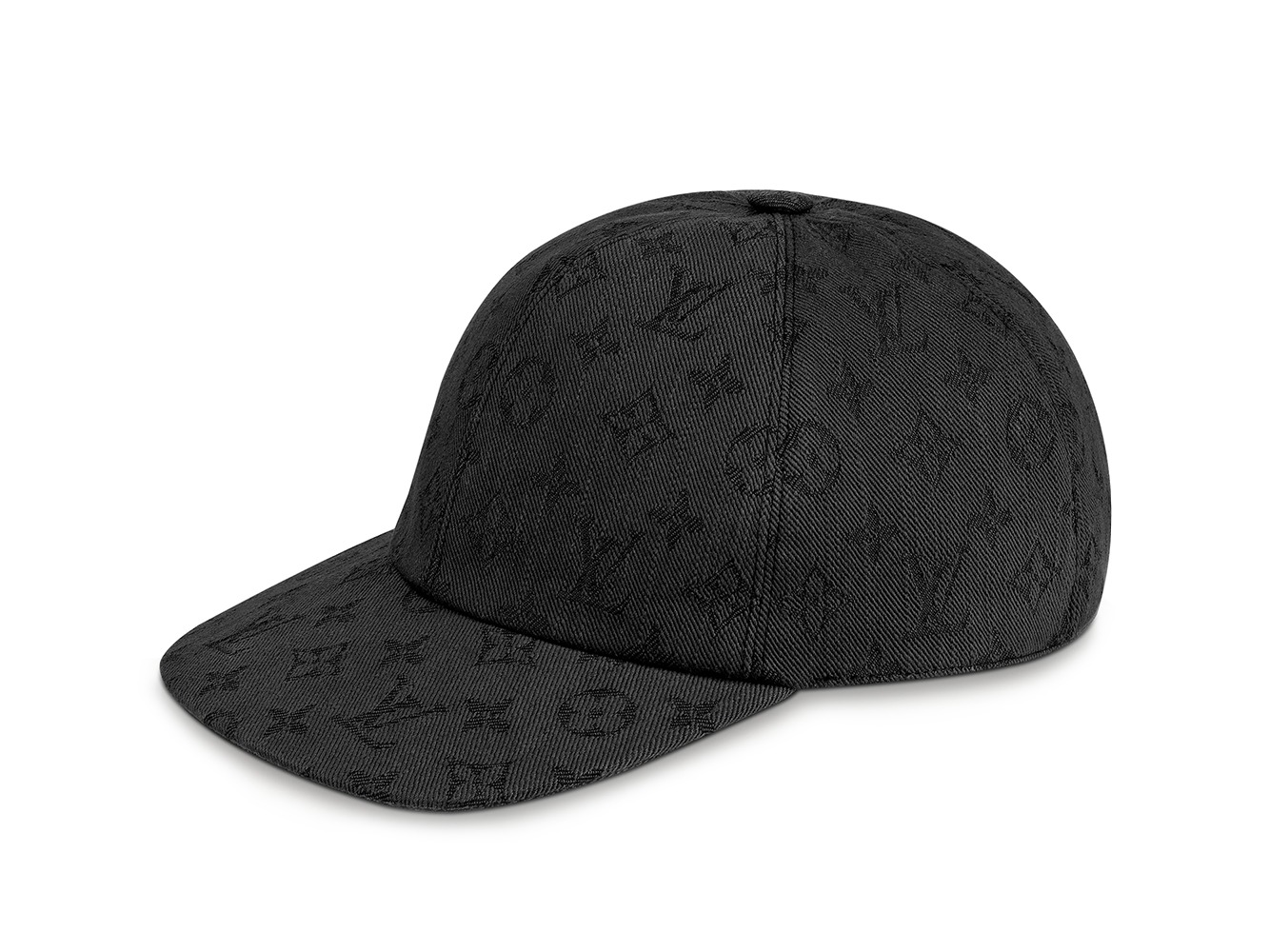 Louis Vuitton LV Monogram Essential Hat Cap M76584 Size 60 Black Leather