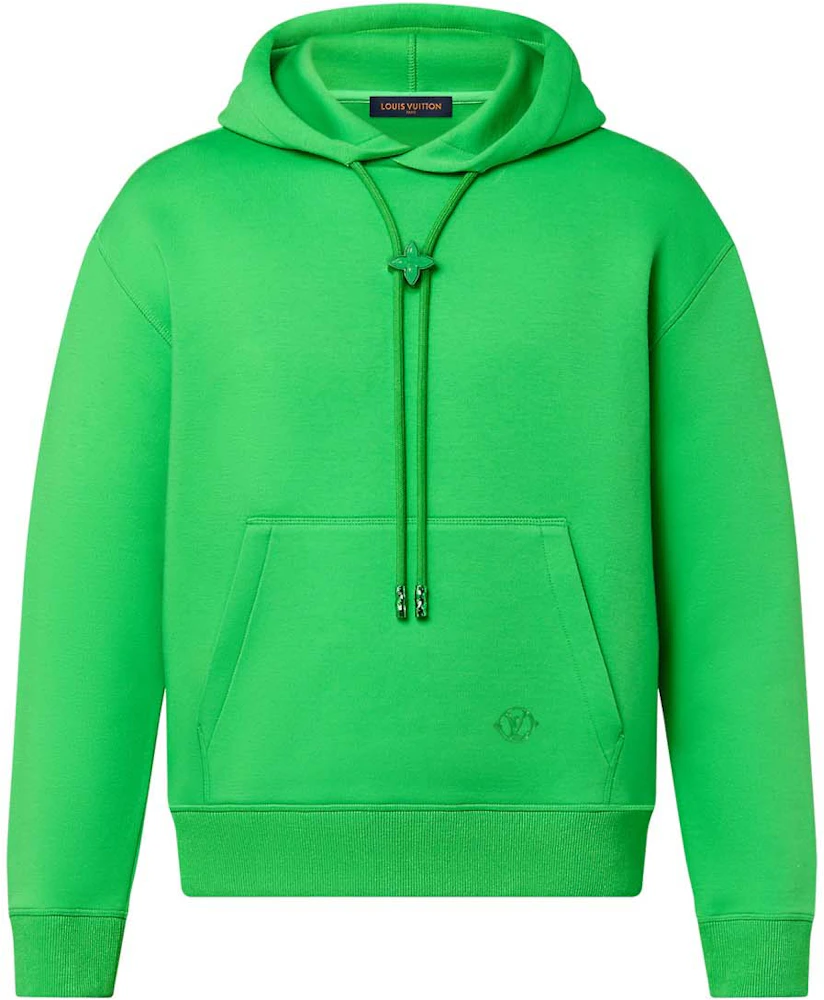 Louis Vuitton Signature Hoodie with Embroidery Green Collar. Size L0
