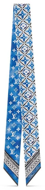 Louis Vuitton Monogram Flower Tile BB Bandeau Blue in Silk - US