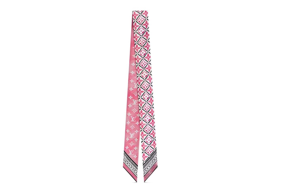Pre-owned Louis Vuitton Monogram Flower Tile Bb Bandeau Light Pink