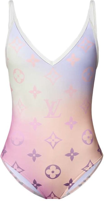 Louis Vuitton Monogram Gradient Cut-out One-piece Swimsuit Pink - SS22 - GB