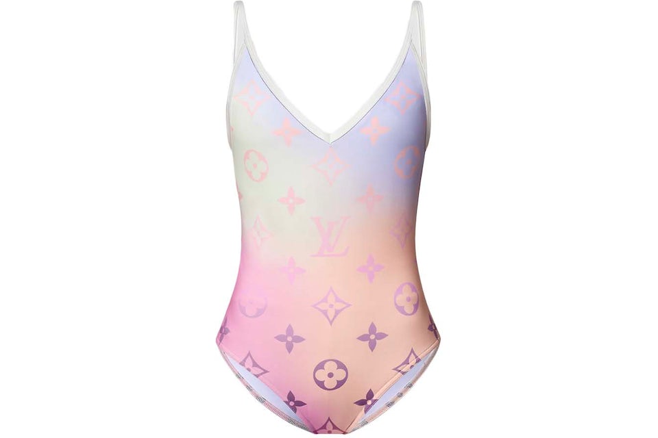 Louis Vuitton Monogram Gradient Cut-out One-piece Swimsuit Pink - SS22 - US