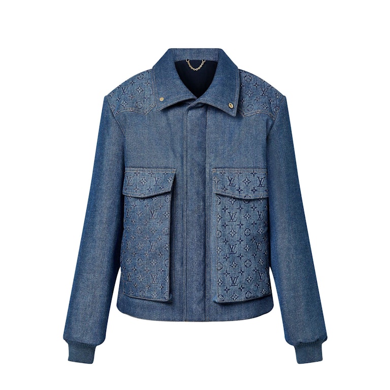 Cropped Gradient Denim Jacket , - Louis Vuitton