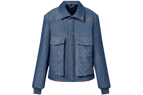 Louis Vuitton Veste en jean matelassée Monogram Indigo Homme de la