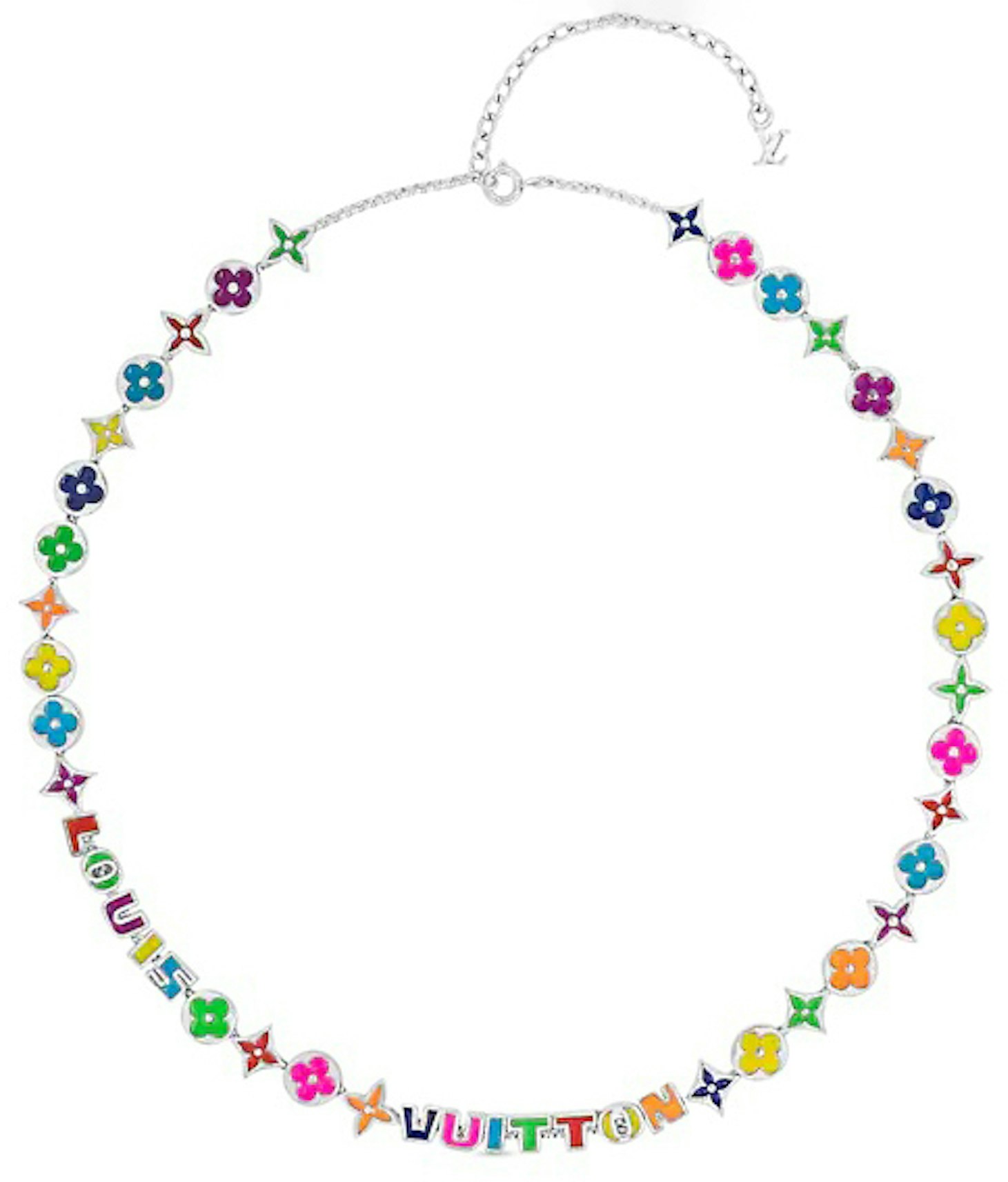 Zoologisk have bevægelse Optimistisk Louis Vuitton Monogram Party Necklace Rainbow in Silver Metal with  Silver-tone - US