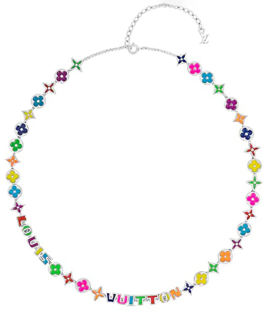 Louis Vuitton Monogram Party Necklace Rainbow in Silver Metal with  Silver-tone - GB