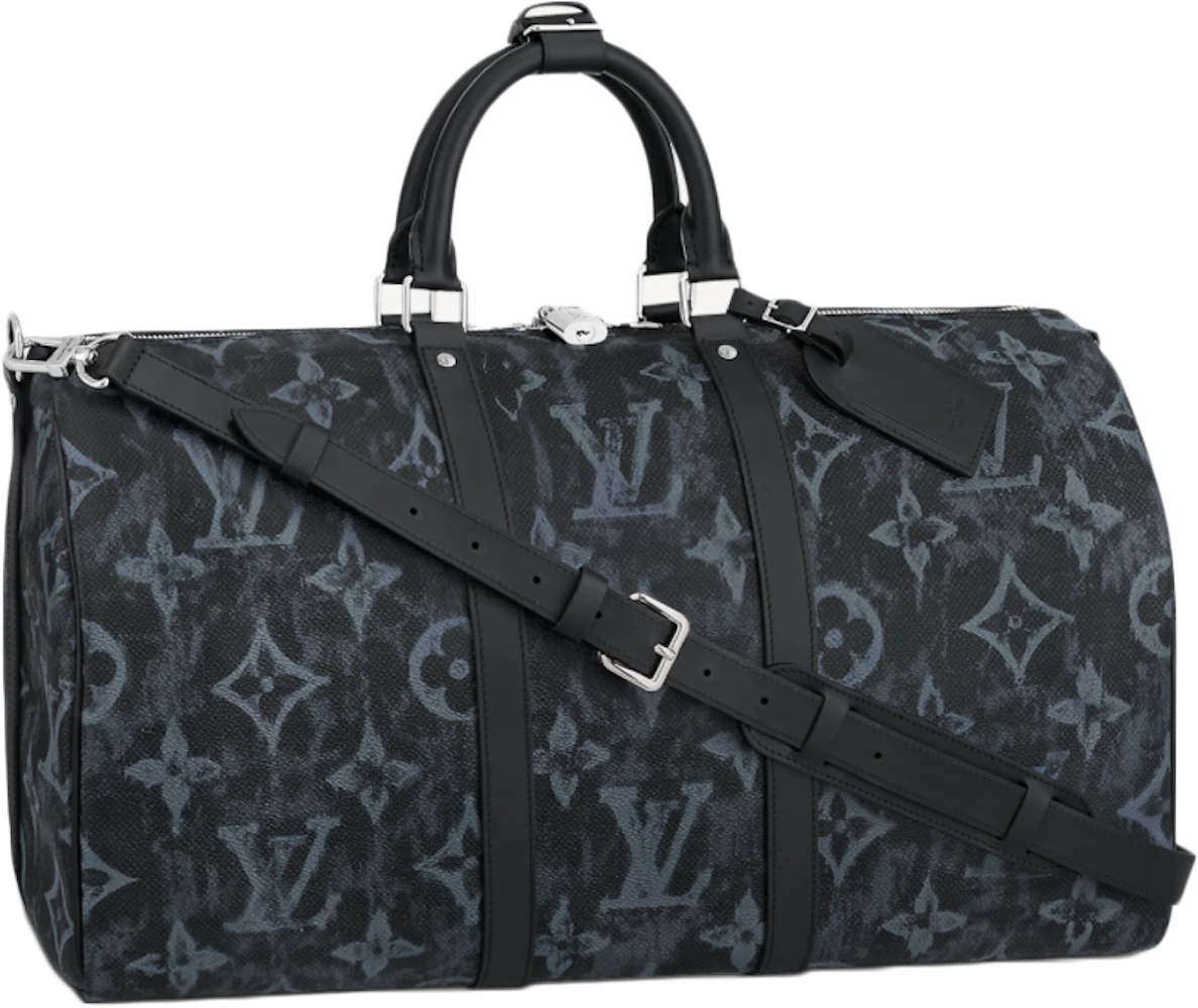 Louis Vuitton Monogram Pastel Noir Canvas Keepall Bandouliere 50 in Canvas  with Silver-tone - US