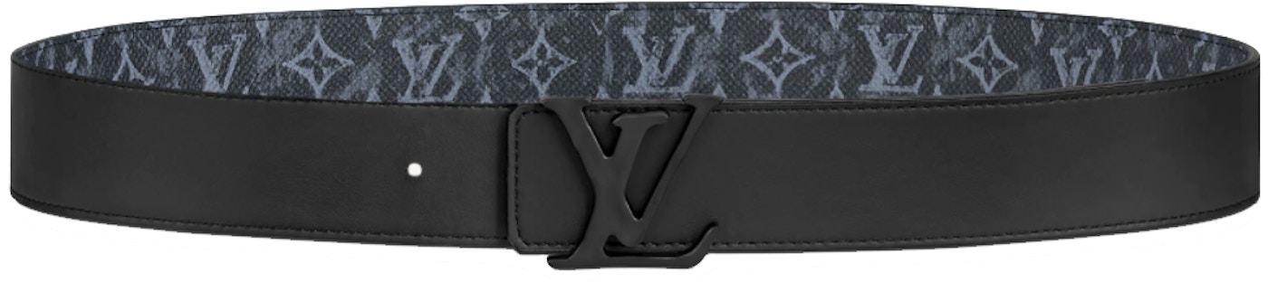 Louis Vuitton Monogram Pastel Noir Canvas LV Shape 40MM Reversible Belt ...
