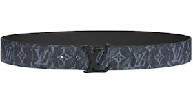 Louis Vuitton Monogram Pastel Noir Canvas LV Shape 40MM Reversible Belt