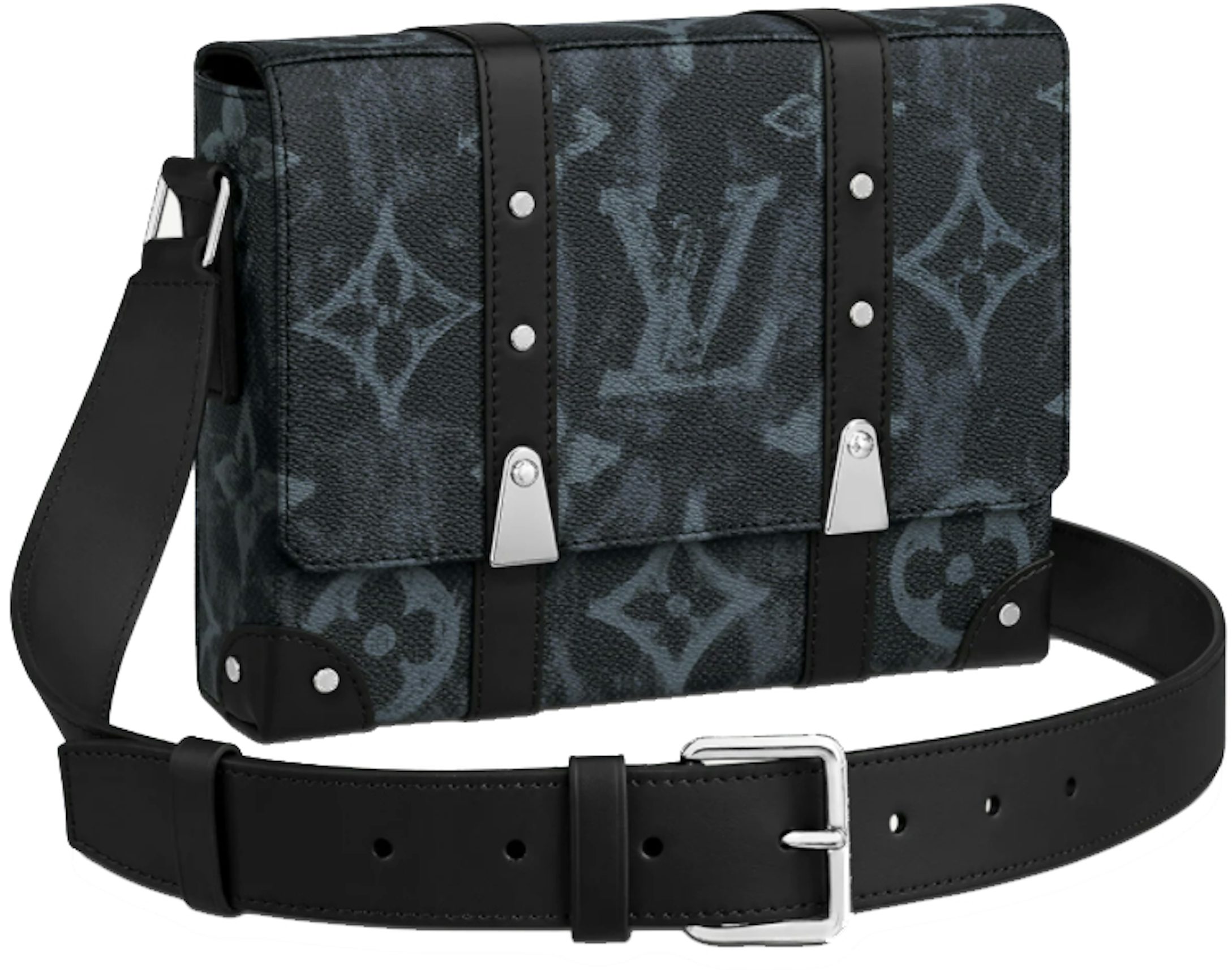 Louis Vuitton x NBA Studio Messenger Black in Leather with Gold