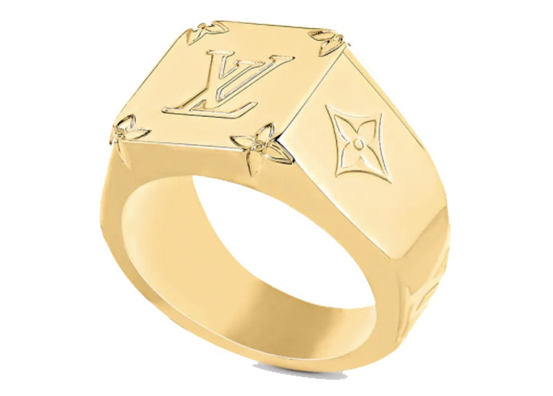 Louis Vuitton Monogram Ring Gold in Gold Metal with Goldtone