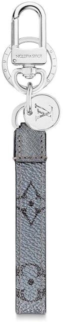 Louis Vuitton Monogram Slim Dragonne Bag Charm And Key Holder Gunmetal Gray  in Monogram Coated Canvas/Taiga Cowhide Leather with Silver-tone - GB