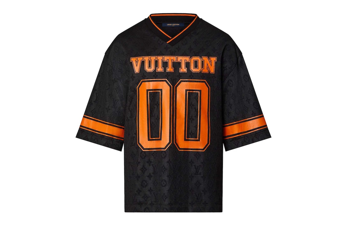 Pre-owned Louis Vuitton Monogram Sporty V-neck T-shirt Black