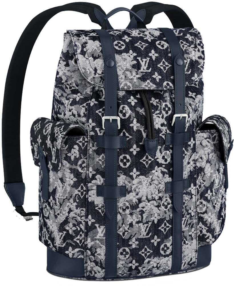 Monogram Tapestry Christopher Backpack in Coated Canvas with Silver-tone