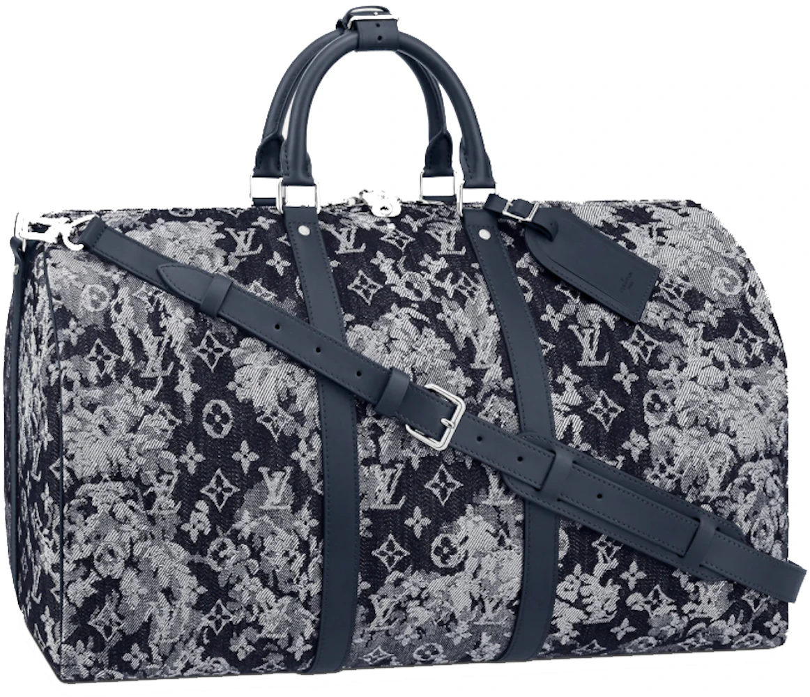 Louis Vuitton Monogram Tapestry Keepall Bandouliere 50 in Coated Canvas  with Silver-tone - US