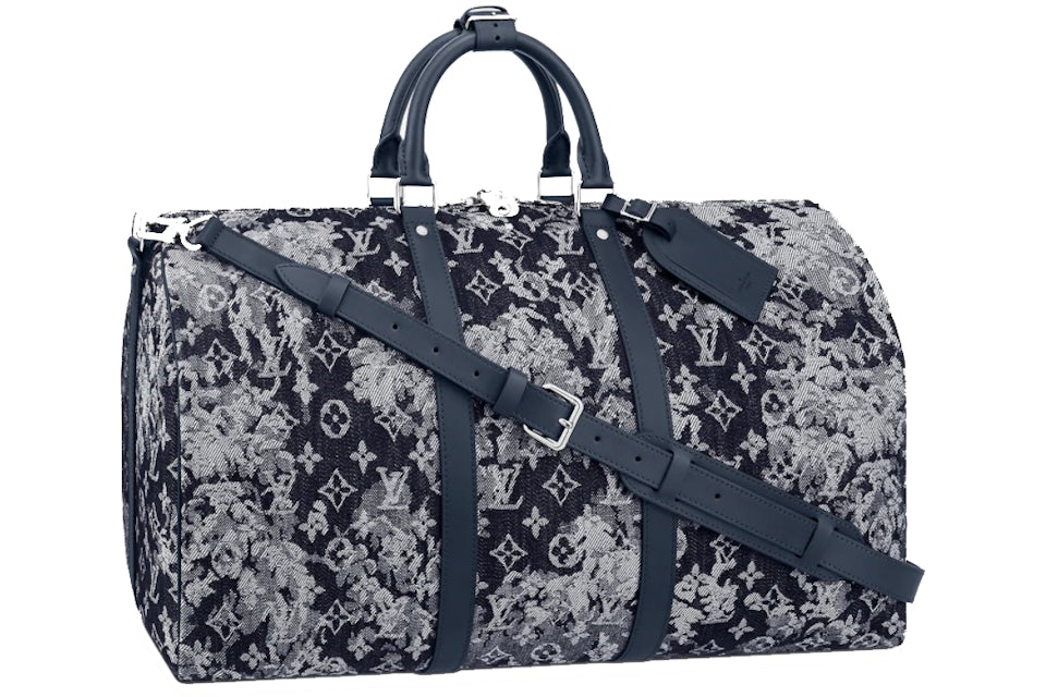 Louis Vuitton Monogram Tapestry Keepall Bandouliere 50 in Coated