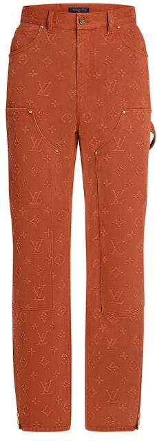 Louis Vuitton Monogram Detail Carpenter Denim Pants