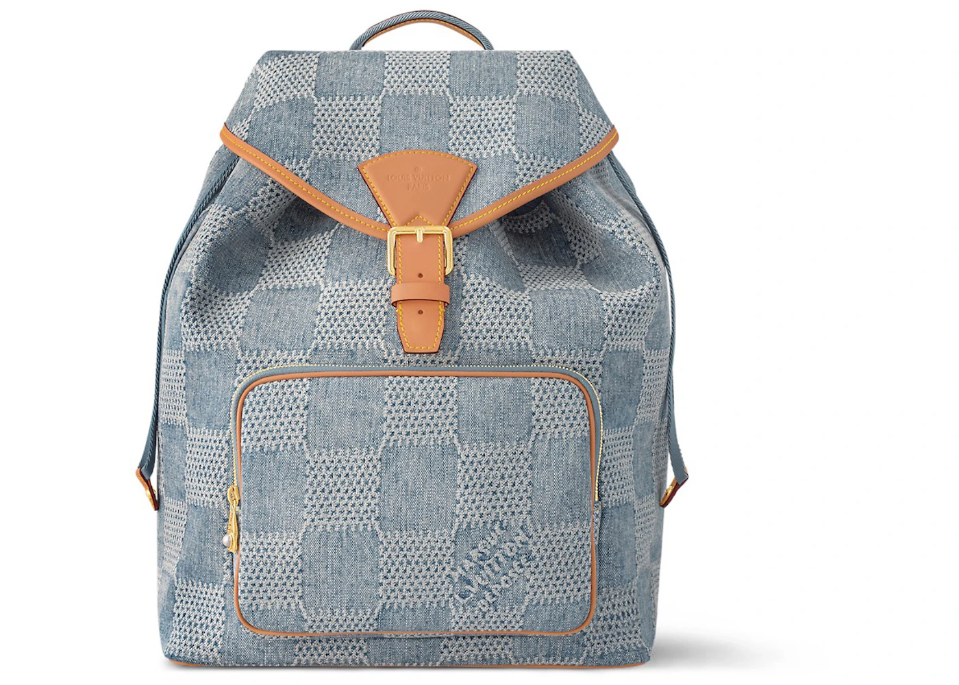 Louis Vuitton Montsouris Backpack Damier Denim 3D Blue Denim in