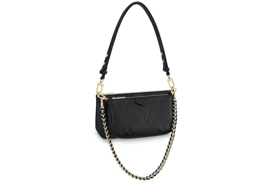 Louis Vuitton Multi Pochette Accessoires Black in Cowhide Leather