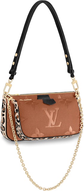 Louis Vuitton Multi Pochette Accessoires Shoulder Bag Brown Canvas (Green  Strap)