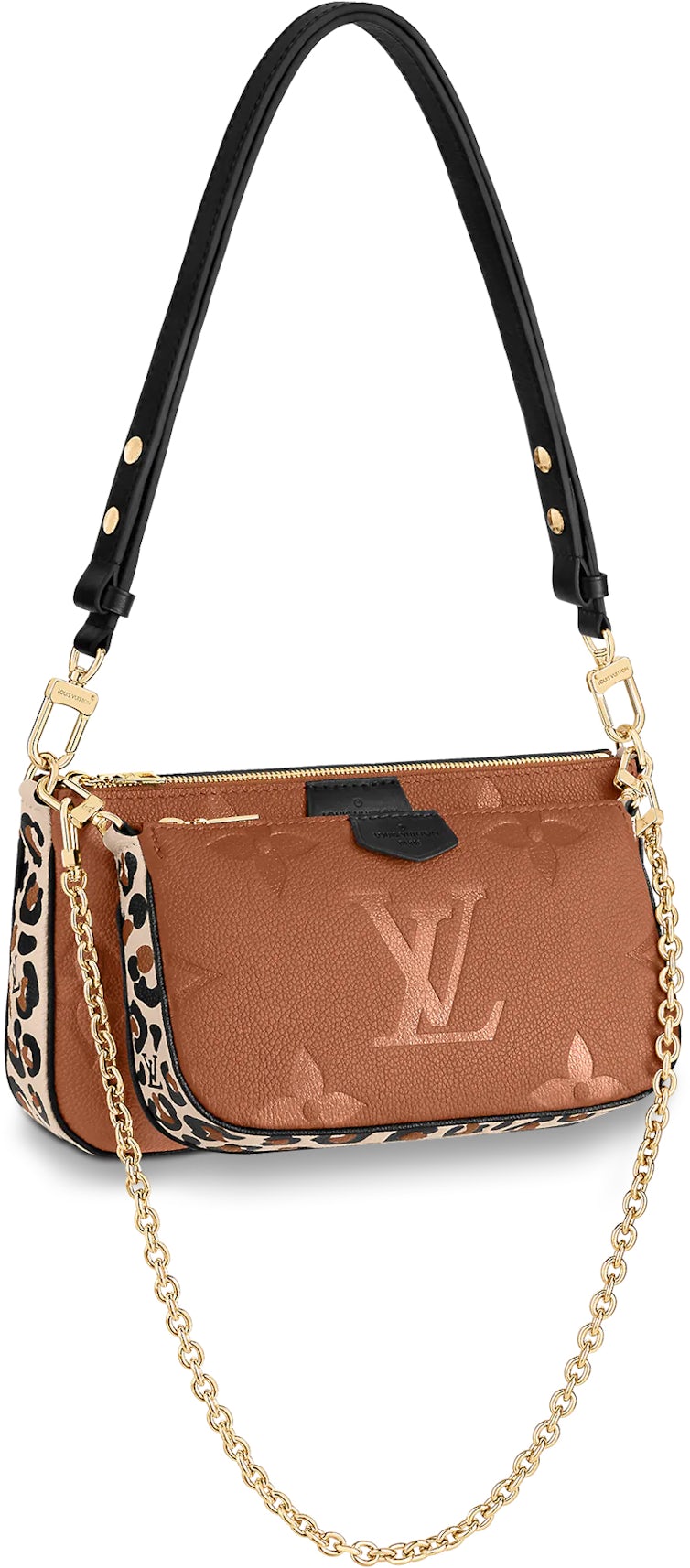 Louis Vuitton Wild At Heart Multi Pochette Accessoires Black Chain  Crossbody Bag