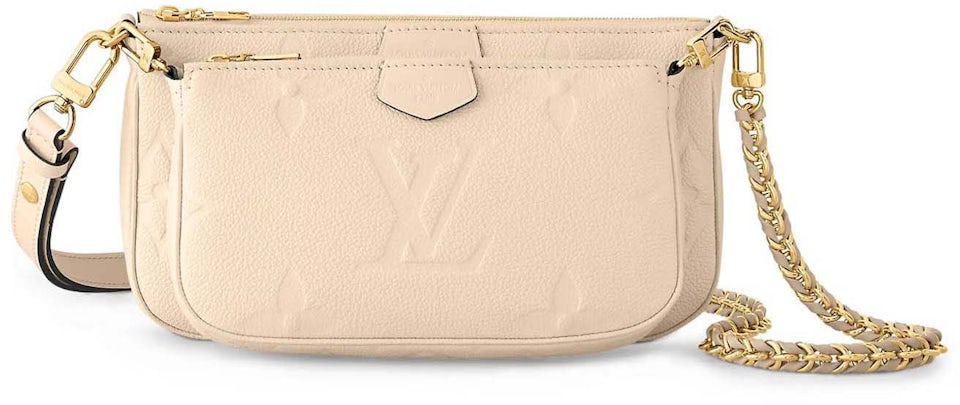 Louis Vuitton Multi Pochette Accessories Creme Beige in Embossed Grained  Cowhide Leather with Gold-tone - US