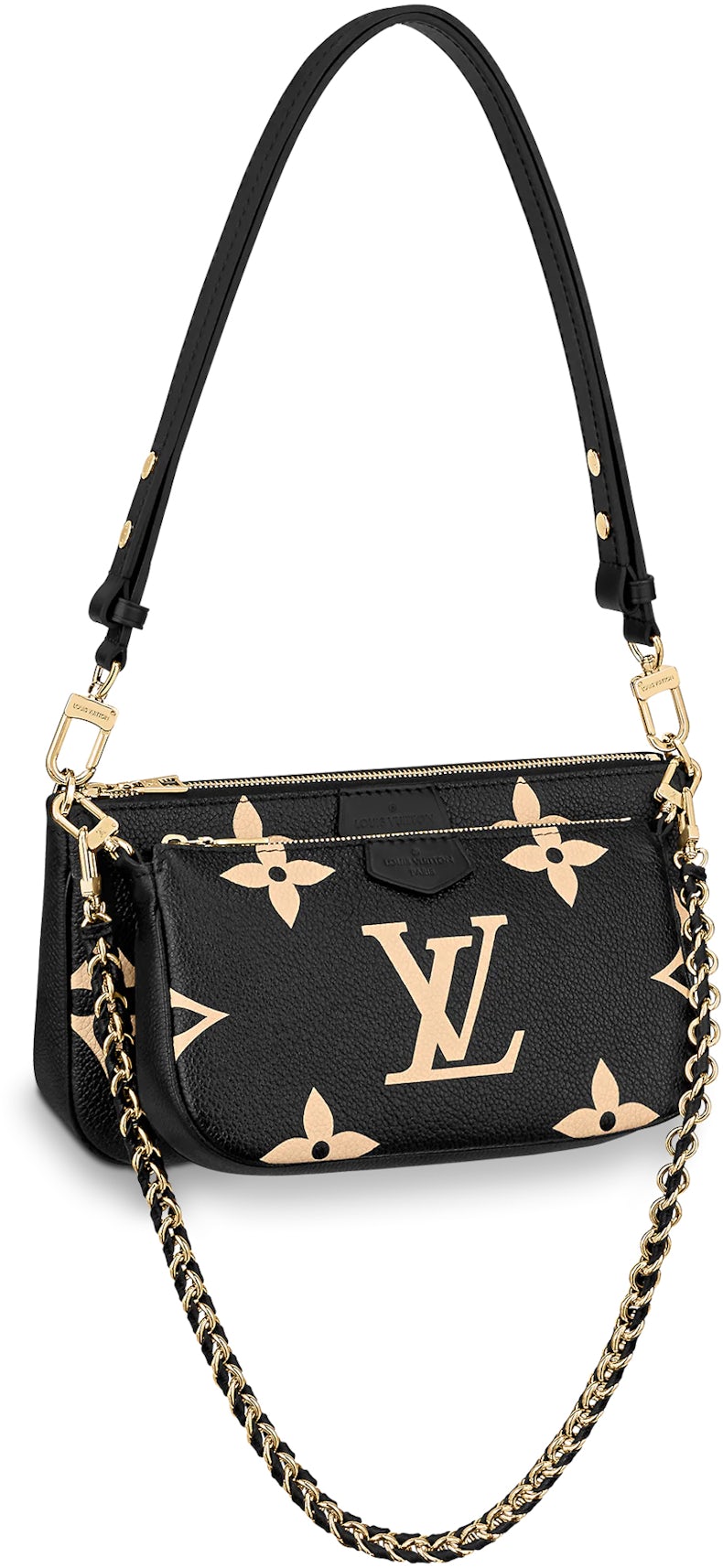 Louis Vuitton Multi Pochette Monogram Empreinte Bi-color Black in Leather  with Gold-tone - US