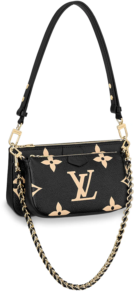 Louis Vuitton Multi Pochette Monogram Empreinte Bi-color Black in Leather  with Gold-tone - US