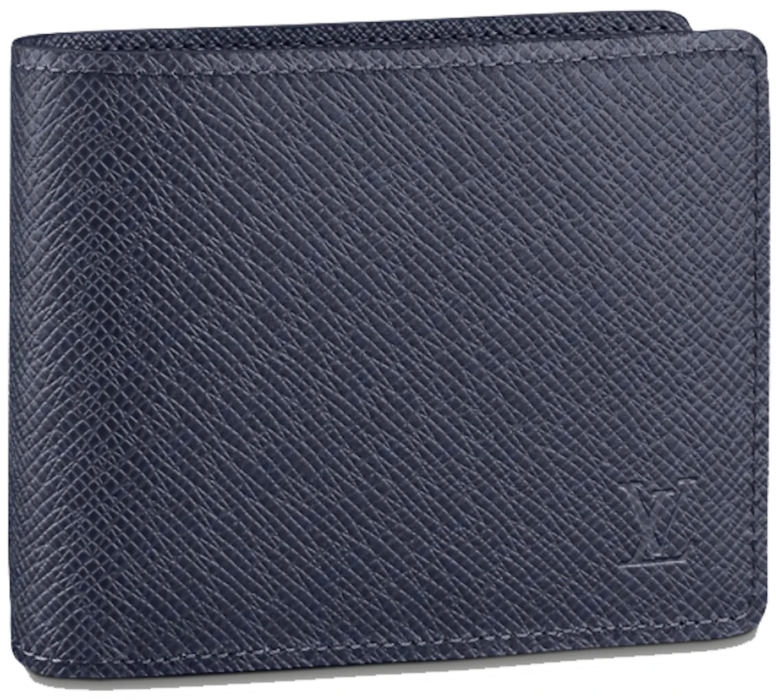 Authentic New Rare Louis Vuitton Pacific Taiga Blue Monogram Multiple Wallet