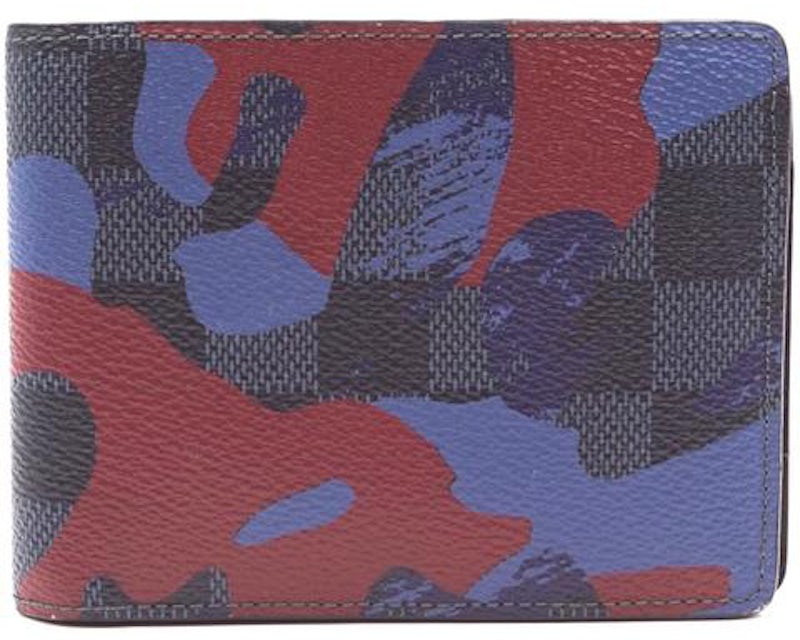 Louis Vuitton Multiple Wallet Damier Cobalt Camouflage Bordeaux in Coated  Canvas - US