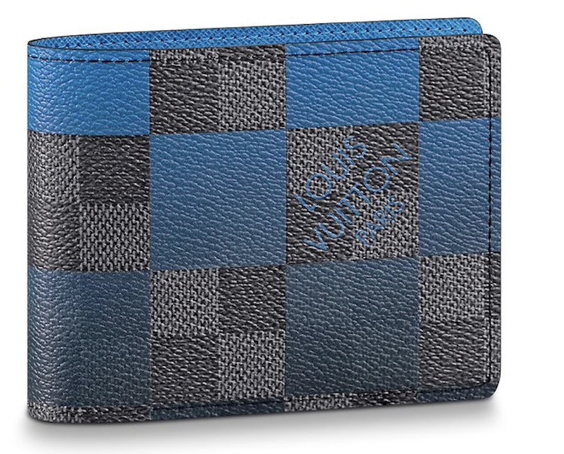 Louis Vuitton Multiple Wallet Damier Graphite Giant (3 Card Slot) Blue in  Coated Canvas - US