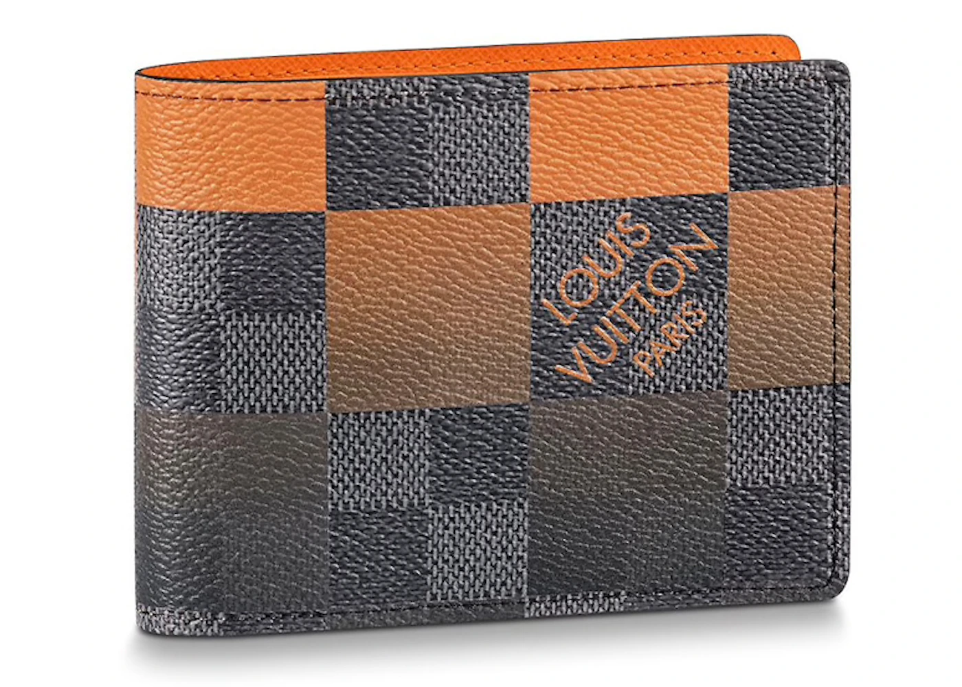 Louis Vuitton Multiple Wallet Damier Graphite Giant (3 Card Slot) Orange