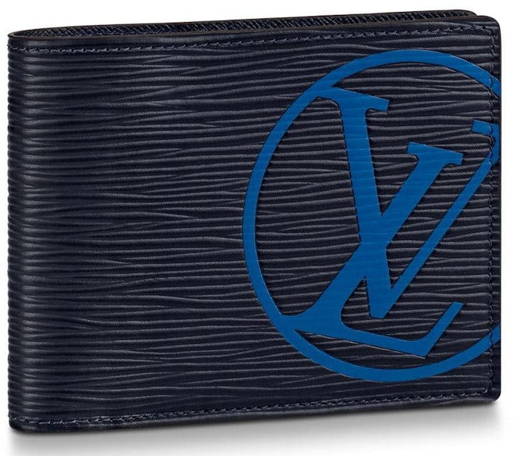Leather wallet Louis Vuitton Blue in Leather - 26125382