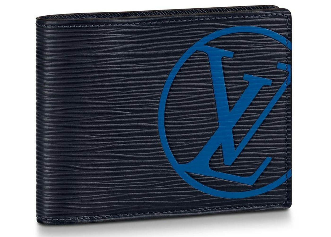 Louis Vuitton Multiple Wallet Epi Lv Initials Bleu Marine In Epi Leather With Silver Tone Louis Vuitton Multiple Wallet Epi Lv Initials Bleu Marine In Epi Leather With Silver Tone