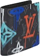 LOUIS VUITTON Monogram Eclipse LV Graffiti Multiple Wallet Multicolor  1173055