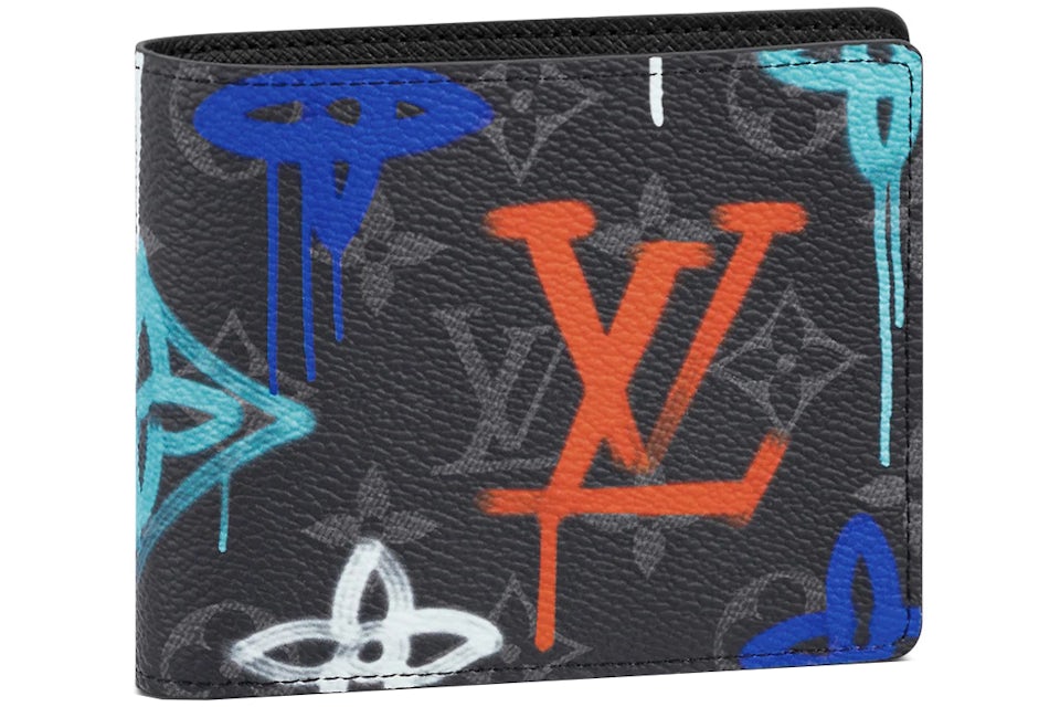 Louis Vuitton Multiple Wallet LV Graffiti Multicolor in Coated