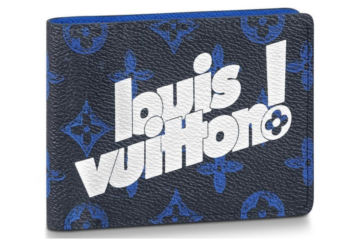 Pre-owned Louis Vuitton Multiple Wallet Monogram Blue