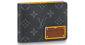 Louis Vuitton Multiple Wallet Monogram Eclipse Gaston Label Savane Yellow
