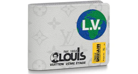 Louis Vuitton Multiple Wallet Monogram Logo Story White