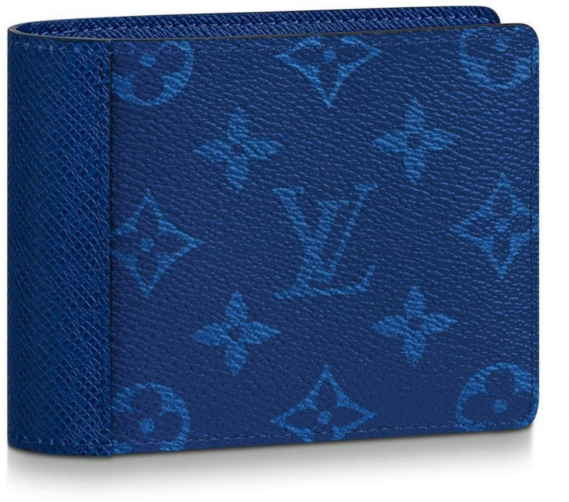 Louis Vuitton Multiple Wallet Monogram Pacific Taiga Blue in Taiga Leather/Coated Canvas with Silver-tone -